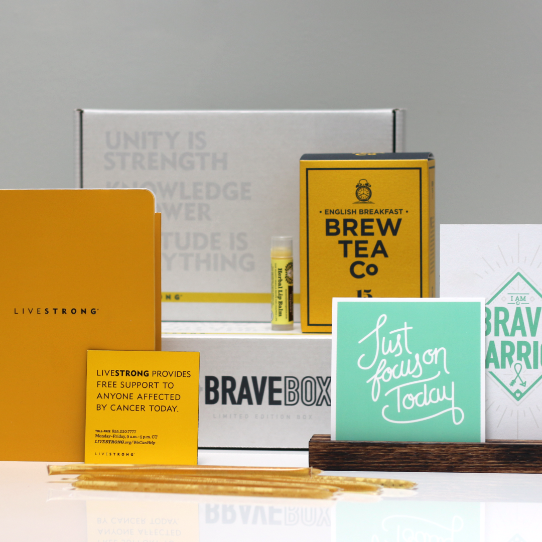 bravebox x livestrong - full box wide with items