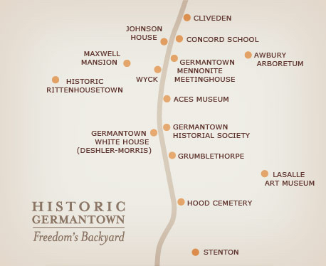 Historic Germantown sites map