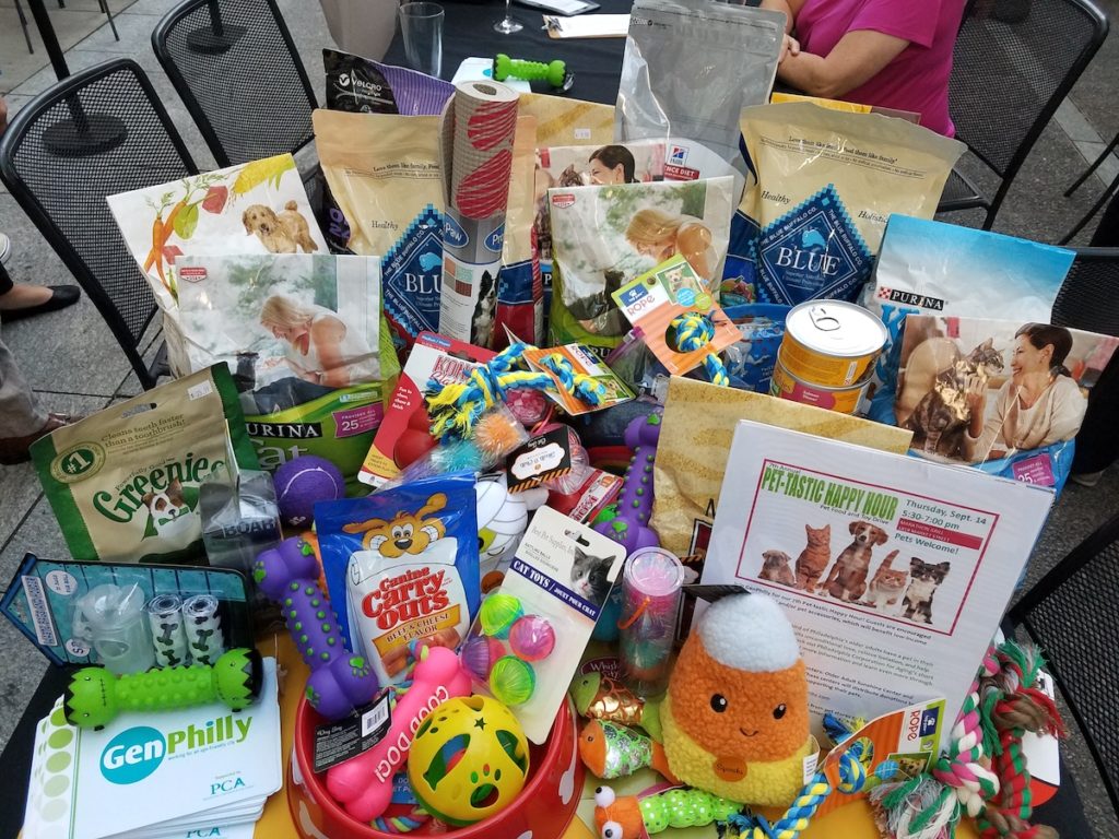 <em>Donations made to the seventh annual Pet-tastic Happy Hour, given to older adults struggling to care for their pets. (Courtesy photo)</em>