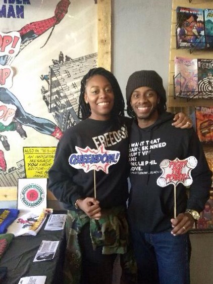 Thrift Element founder Desiree Robinson with her husband, Anthony.